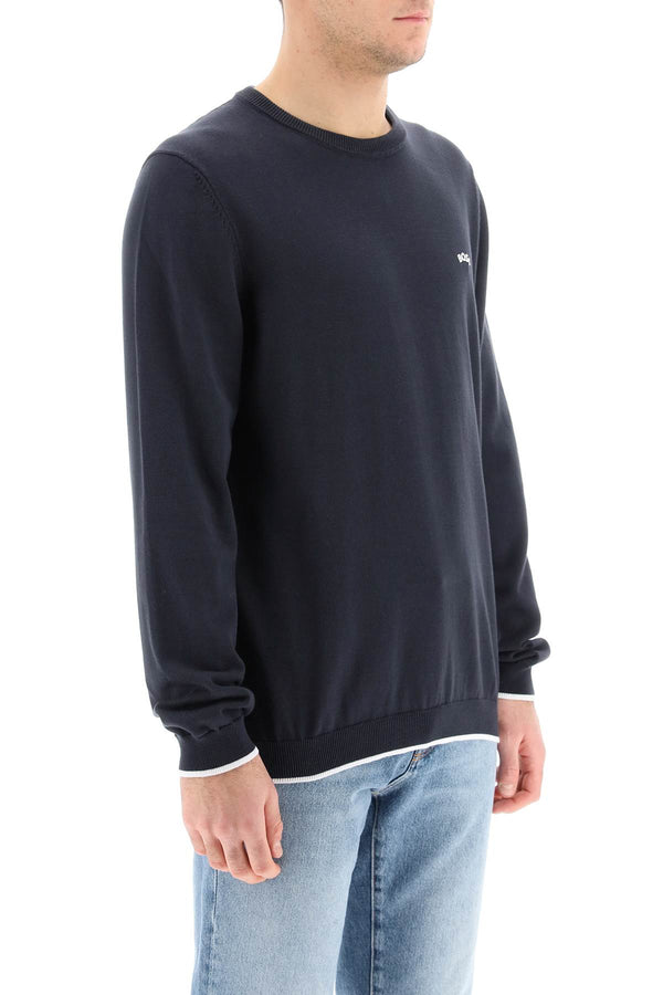 Boss cotton pullover with logo