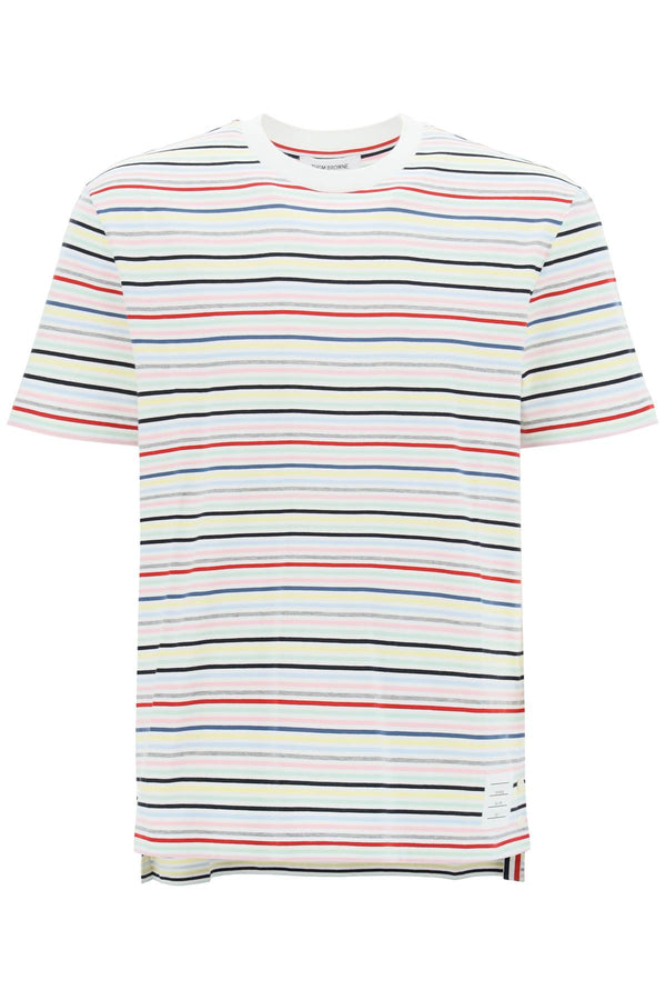 Thom browne multicolor striped t-shirt