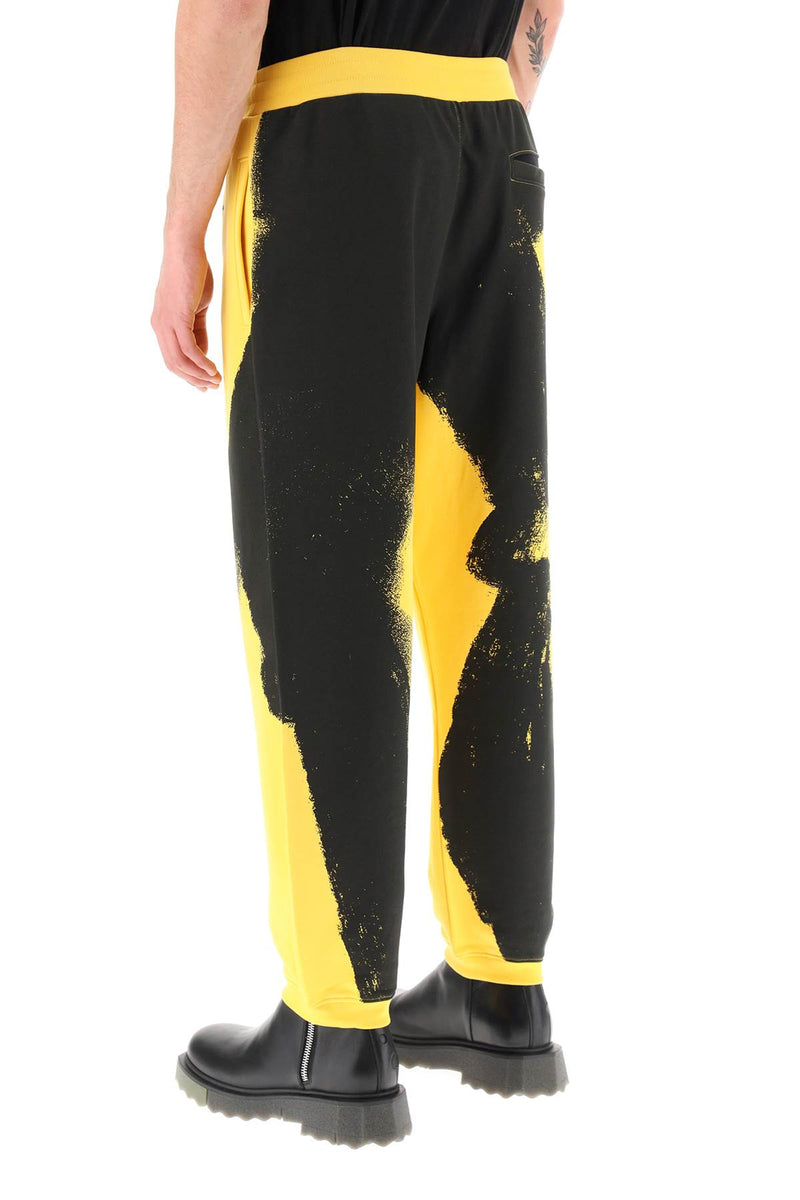 Moschino graphic print jogger pants with logo