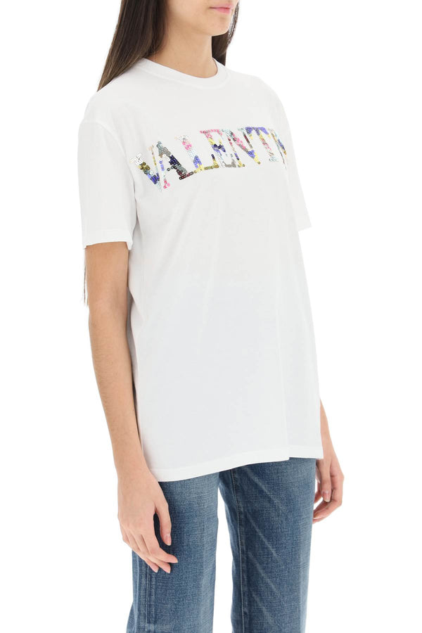 Valentino sequined logo t-shirt