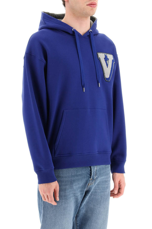 Valentino hoodie with v-3d logo patch