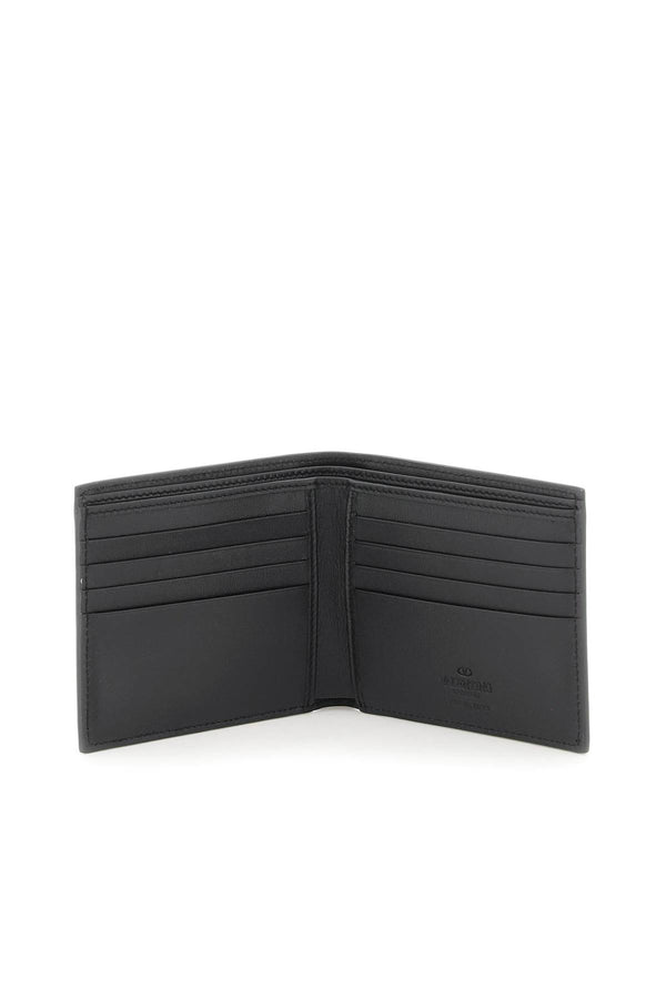 Valentino garavani bifold leather wallet