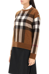 Burberry 'darla' exaggerated check sweater in wool and cashmere