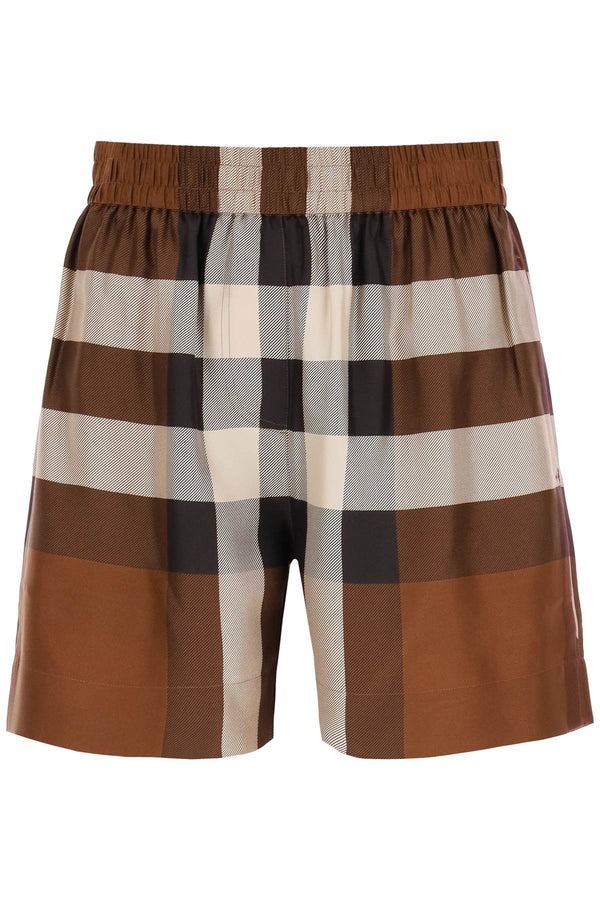 Burberry exploded check silk shorts
