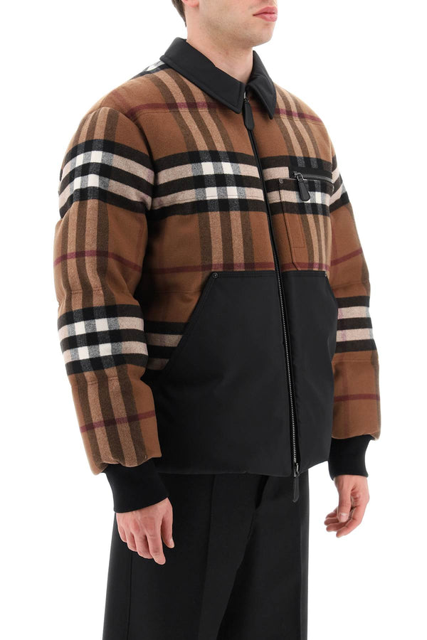 Burberry exaggerated check down jacket