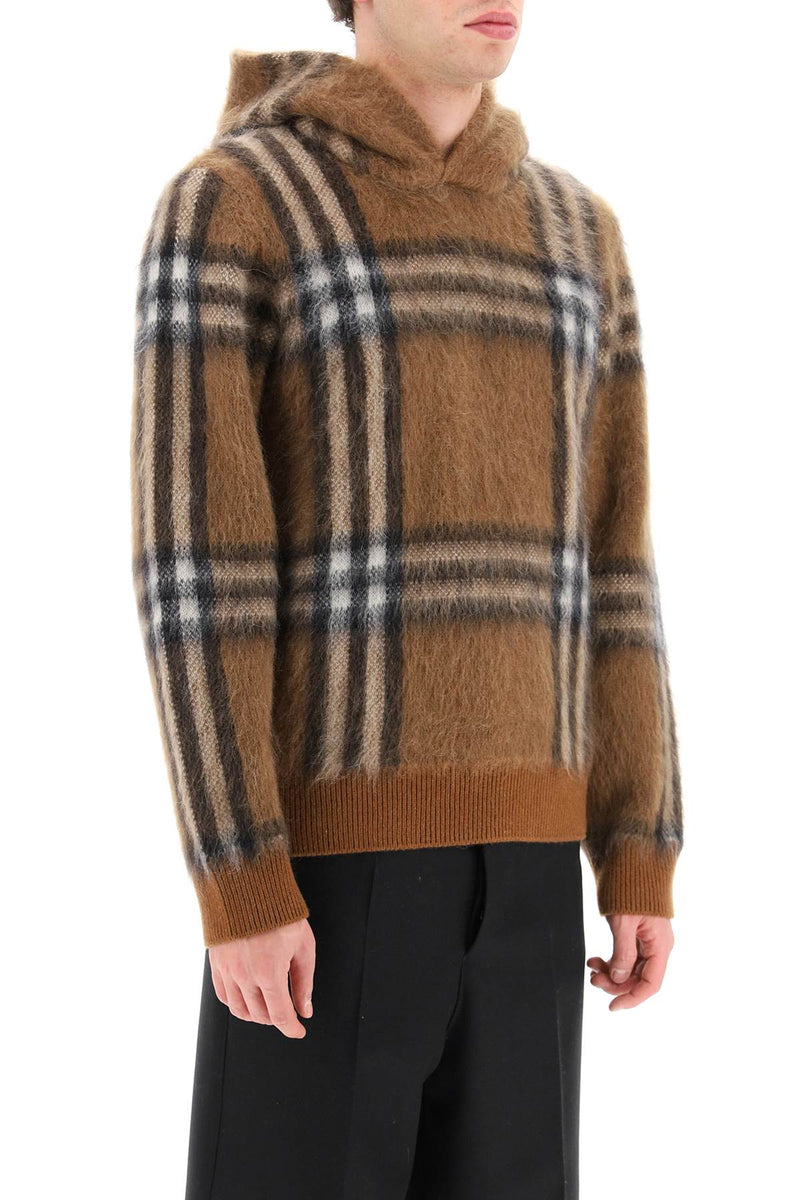 Burberry mohair and wool blend pullover featuring jacquard tartan