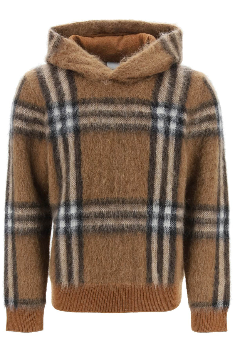 Burberry mohair and wool blend pullover featuring jacquard tartan