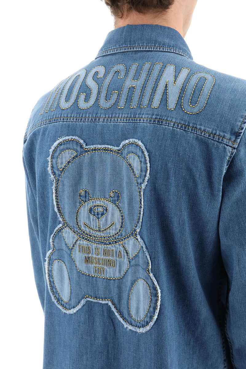 Moschino chambray teddy bear shirt