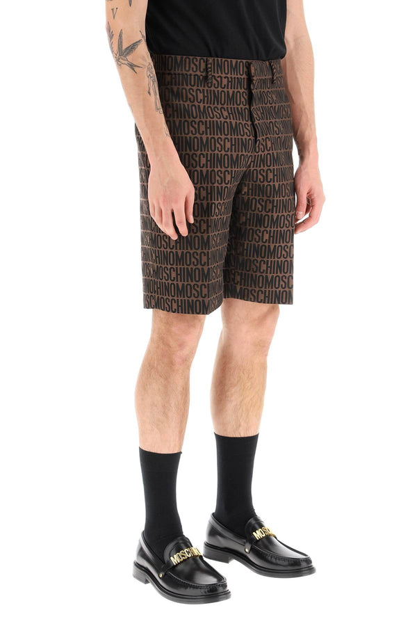 Moschino all-over lettering logo shorts