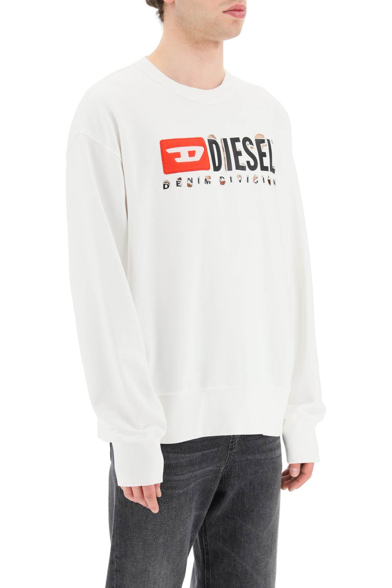 Diesel destroyed logo sweatshirt