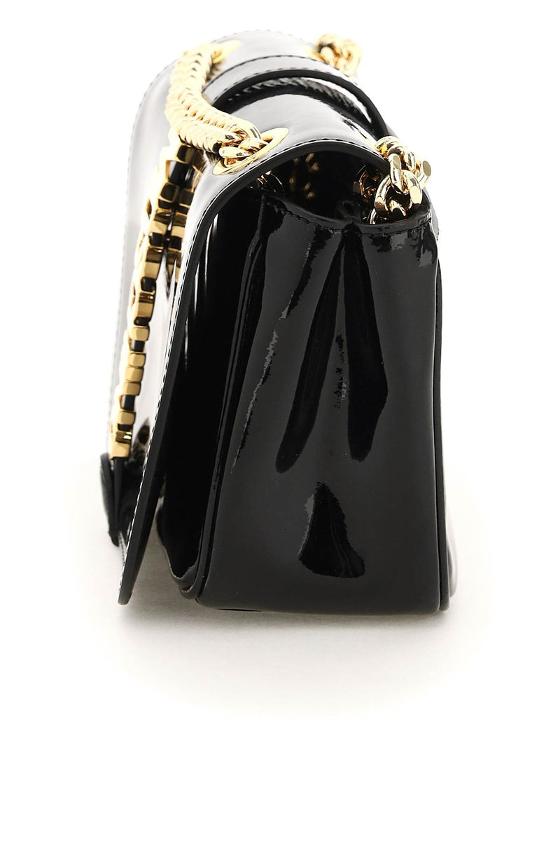 Moschino patent leather bag with logo