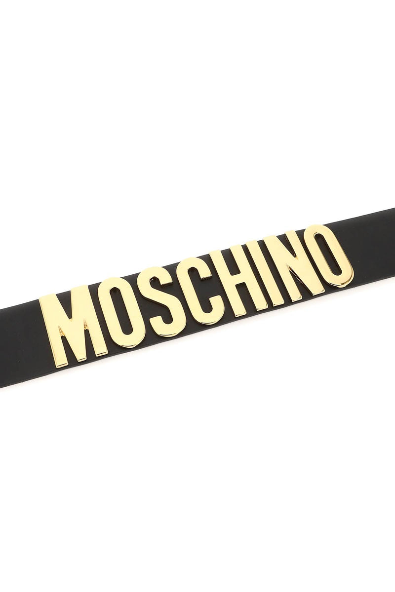 Moschino logo lettering belt