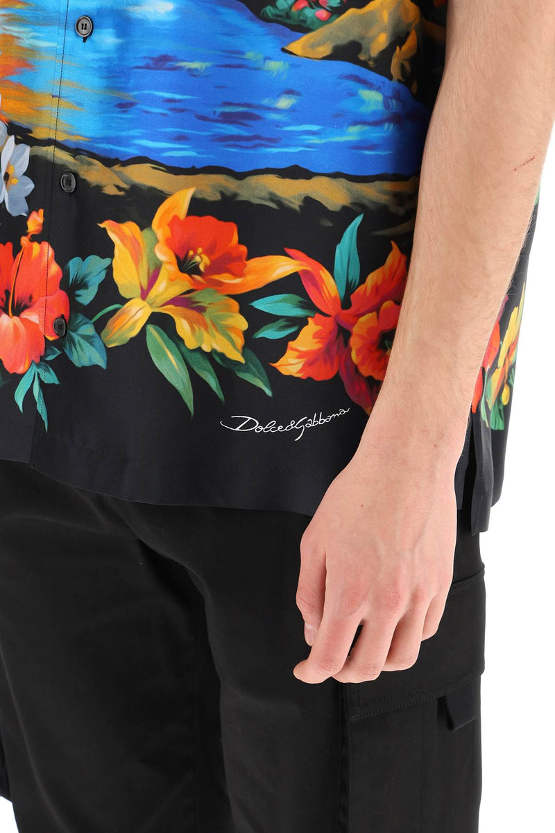 Dolce & gabbana short-sleeved shirt with hawaii print
