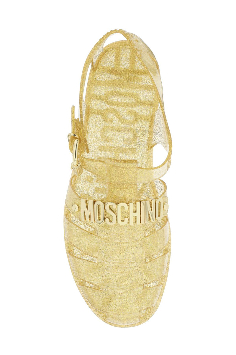 Moschino jelly sandals with logo