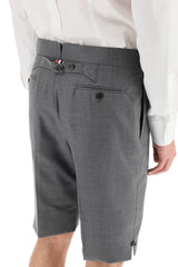 Thom browne super 120's wool shorts with back strap
