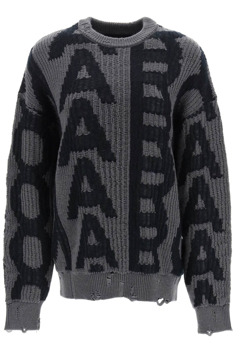 Marc jacobs distressed monogram sweater