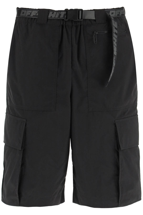 Off-white industrial cargo shorts