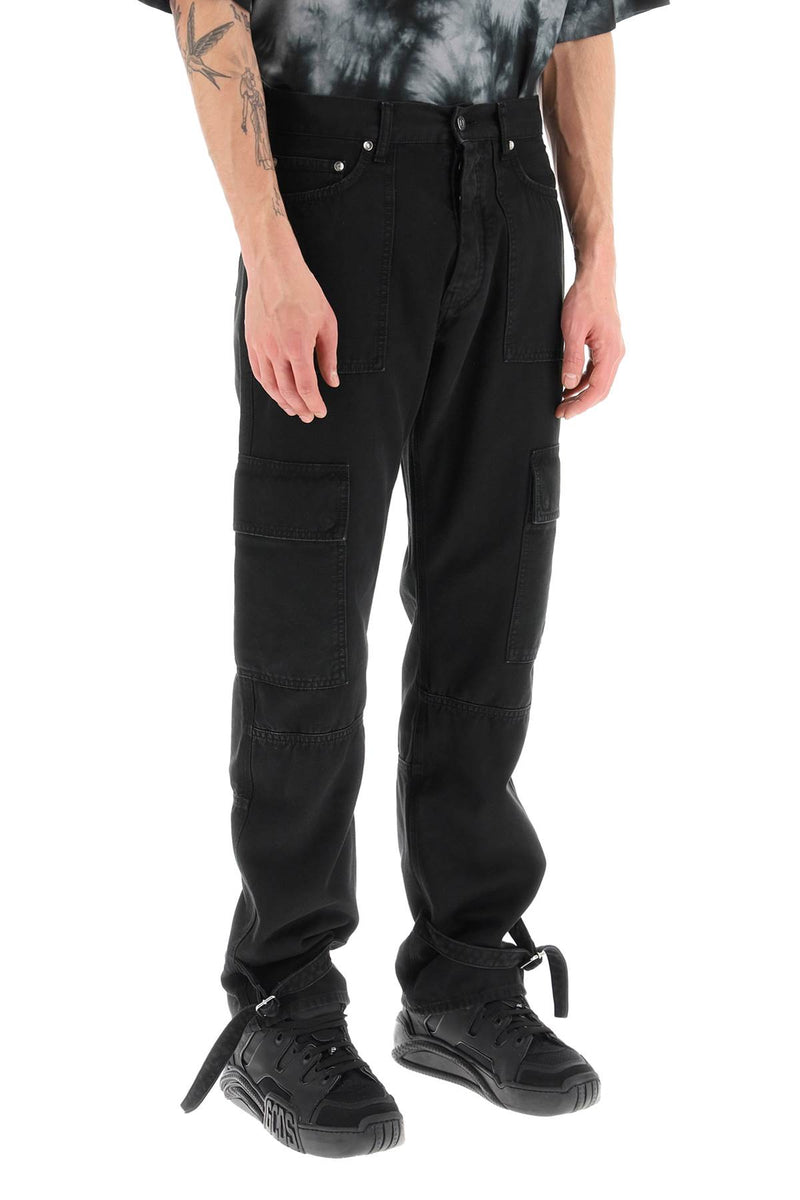 Off-white wave off canvas cargo pants