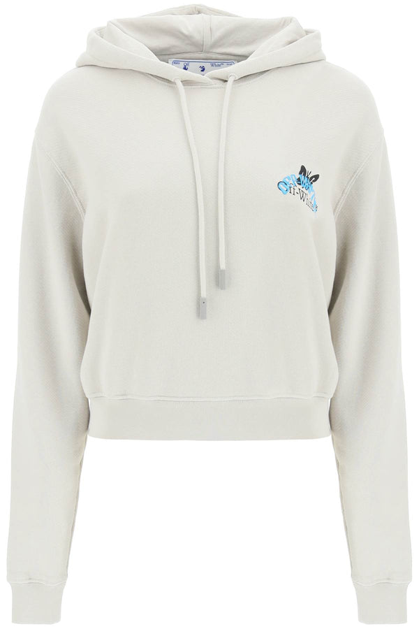 Off-white butterfly cropped hoodie
