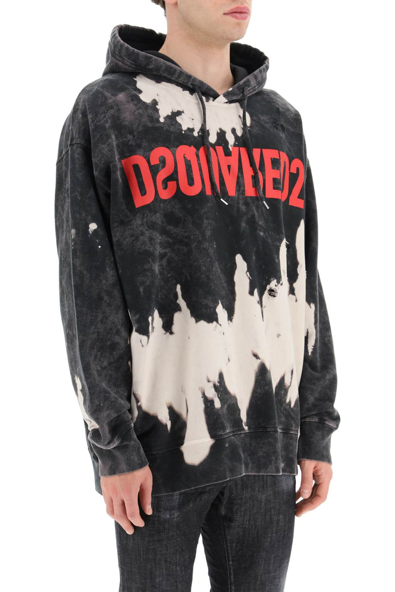 Dsquared2 'reverse tie&dyed' hoodie