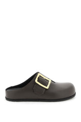 Bally leather clogs with buckle